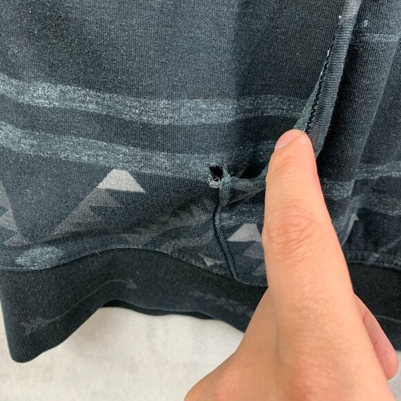 Ralph Lauren Polo Mens Sweater 2XL Black Gray Aztec Hoodie Southwestern Tribal - Picture 8 of 13